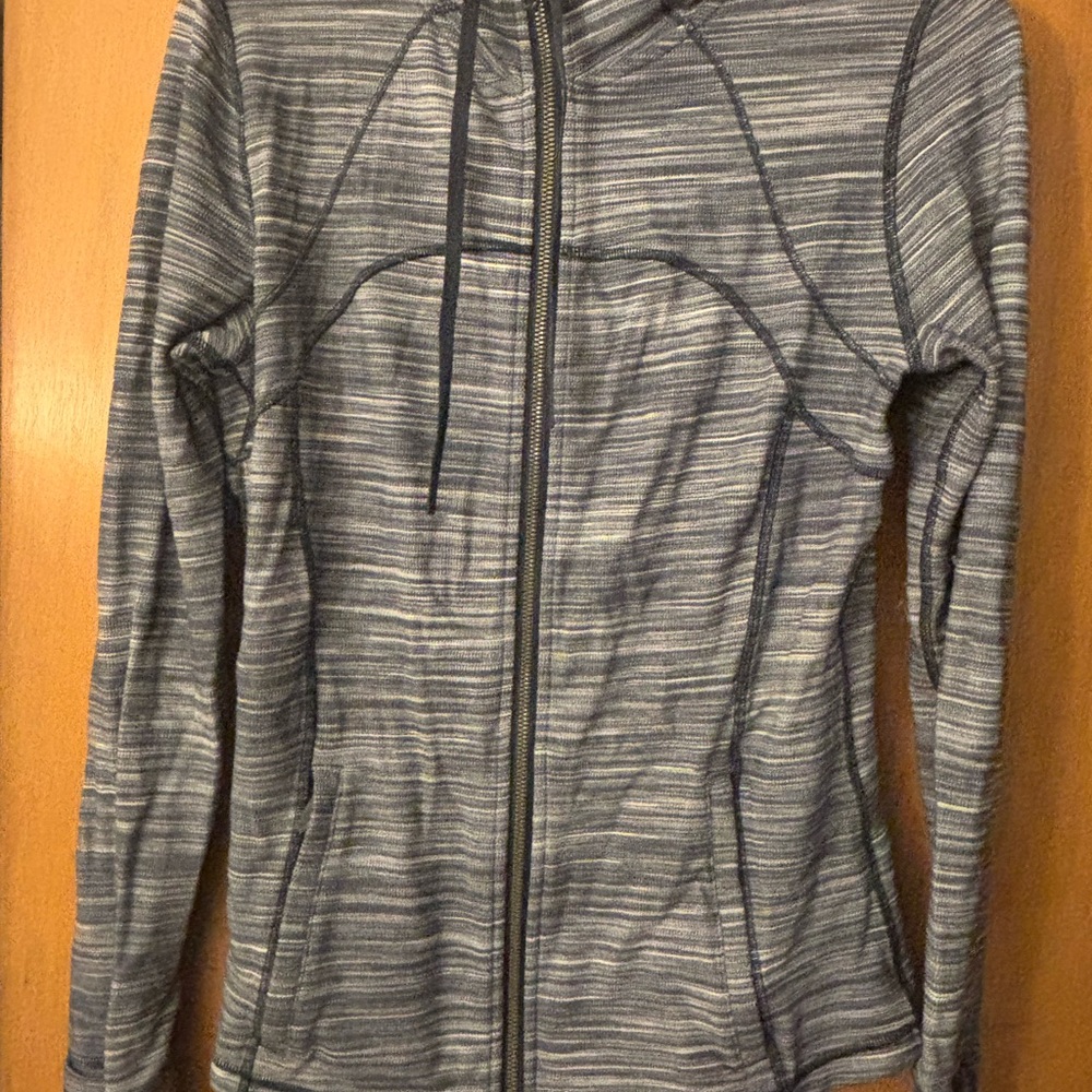 Lululemon Gray Striped Hoodie